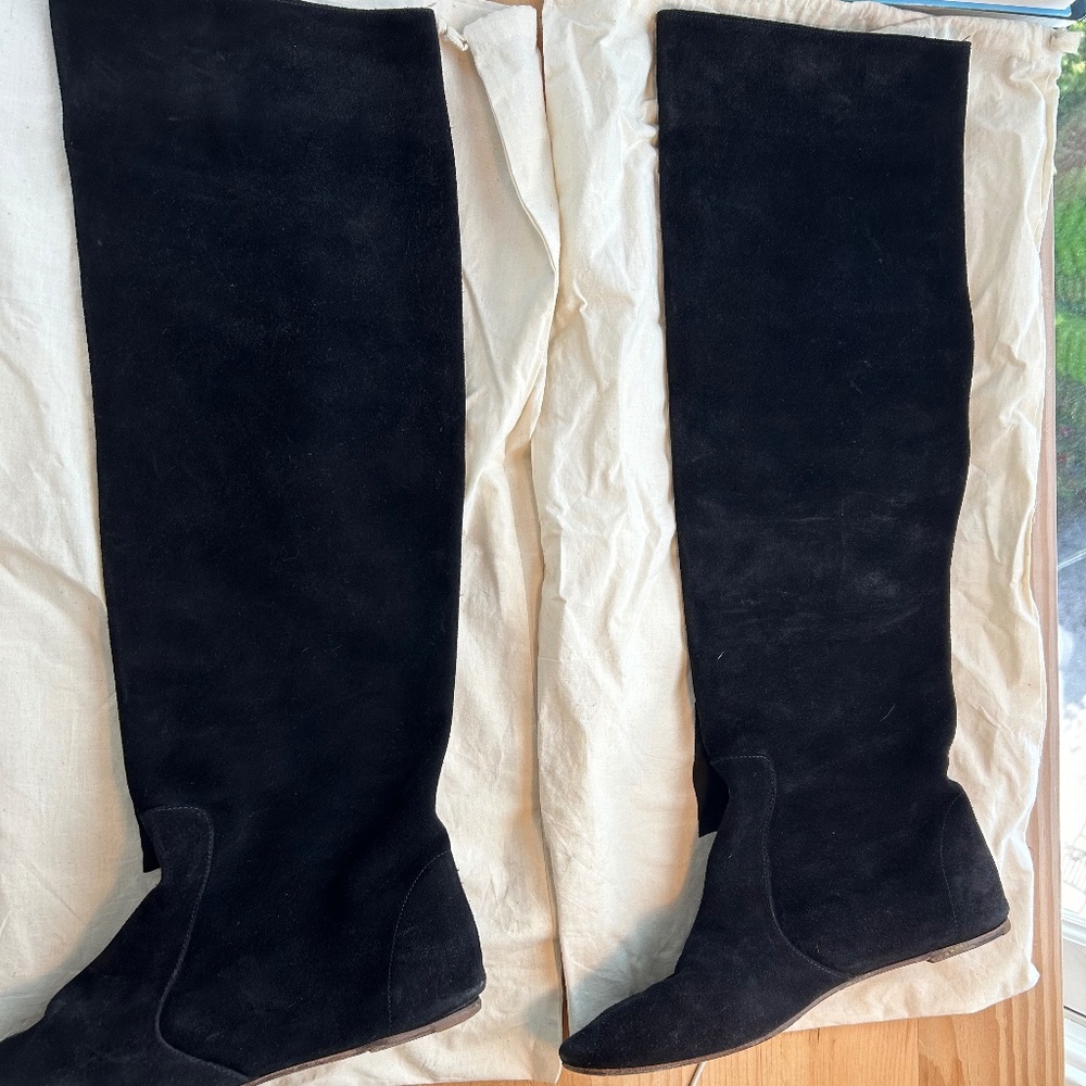 Isabel Marant high suede boot with flat sole:  Dixie boot, size 40